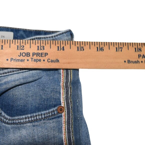 Pilcro and the Letterpress Slim Boyfriend Jeans 26 Mid Rise Relaxed Fit Soft Fad - Picture 7 of 10